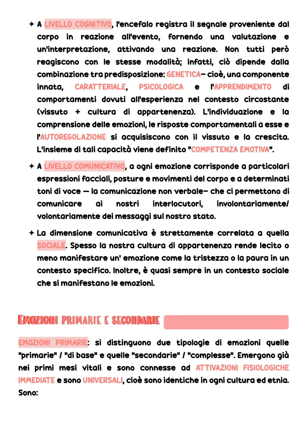 # LO SVILUPPO
# EMOTIVO
EMOZIONI
Le emozioni sono parte integrante della vita quotidiana di tutti e
svolgono delle funzioni fondamentali