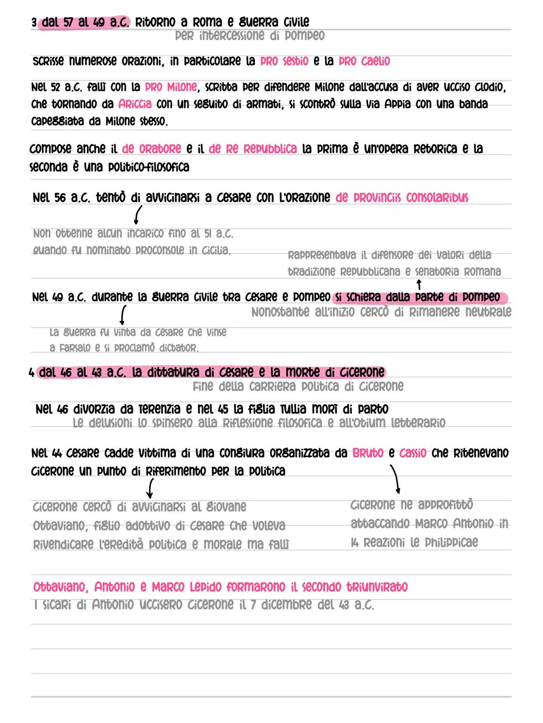 CICERONE
MARCO Tullio Cicerone nacque ad arpina nel 106 a.c. da un'agiata famiglia equestre
↓
Si Reco in Grecia e in Asia minore
(Frequentò