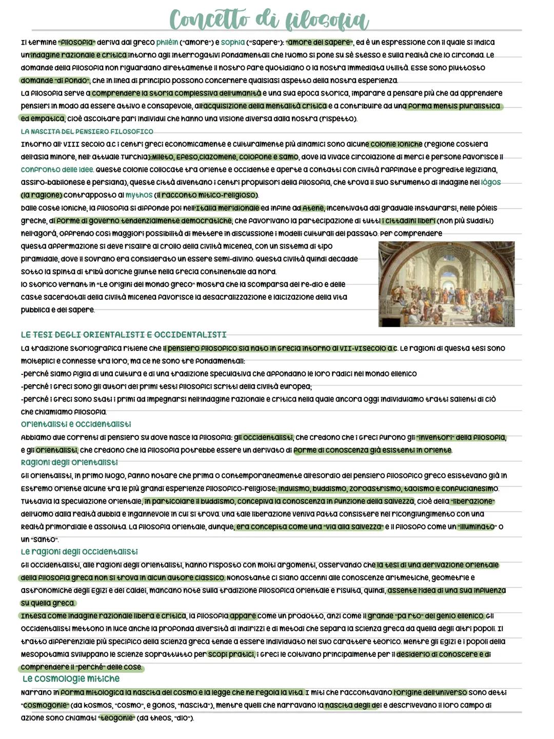 # Concetto di filosofia
Il termine "Pilosofia deriva dal greco philèin ("amore") e sophia ("sapere"): "amore del sapere", ed è un espressio