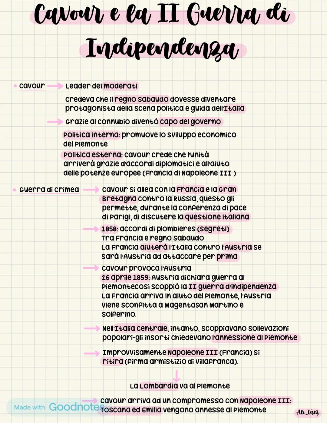 Cavour e la seconda guerra d'indipendenza