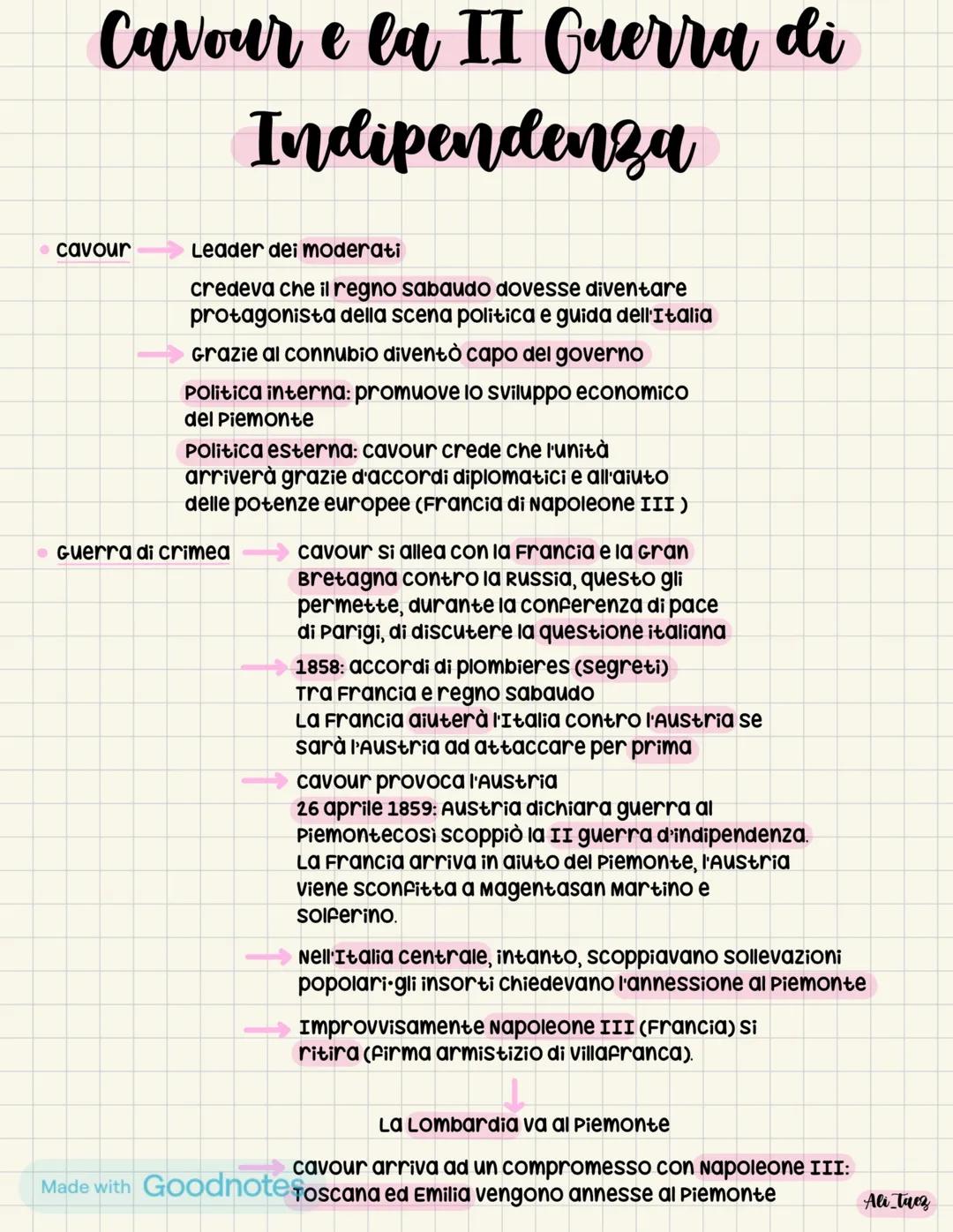 Cavour e la II Guerra di
Indipendenza
⚫ cavour
Leader dei moderati
credeva che il regno sabaudo dovesse diventare
protagonista della scena p