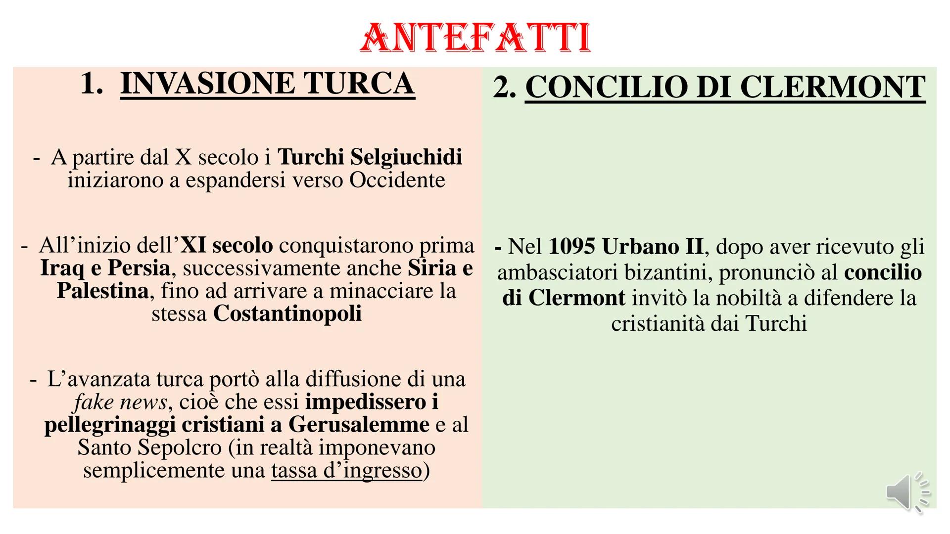 # LE CROCIATE DUE DIRETTRICI DI ESPANSIONE
1. OCCIDENTE
I regni
cristiani di Spagna
sottraggono ampi
territori ai Mori
(Reconquista)
2. OR