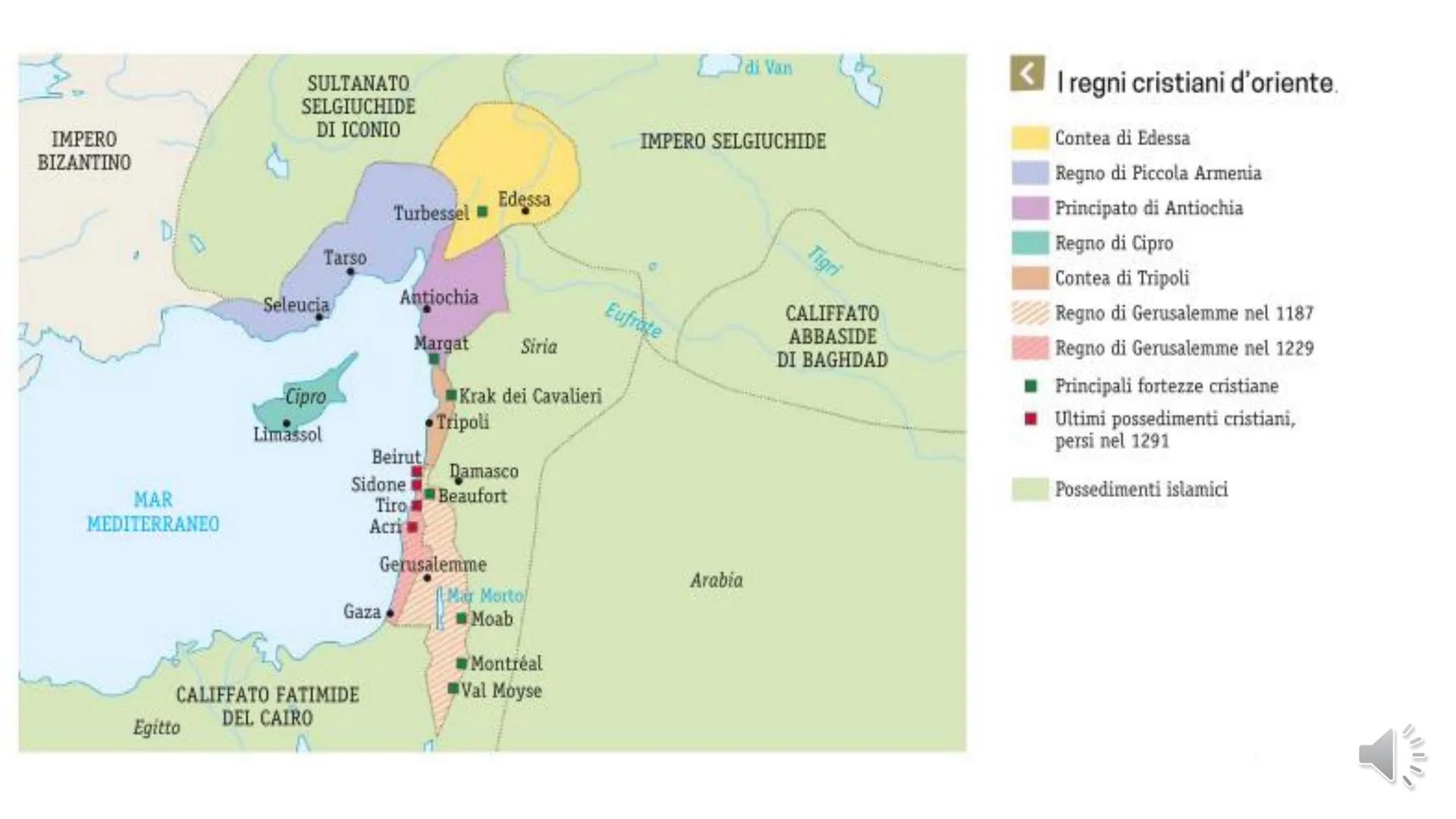 # LE CROCIATE DUE DIRETTRICI DI ESPANSIONE
1. OCCIDENTE
I regni
cristiani di Spagna
sottraggono ampi
territori ai Mori
(Reconquista)
2. OR