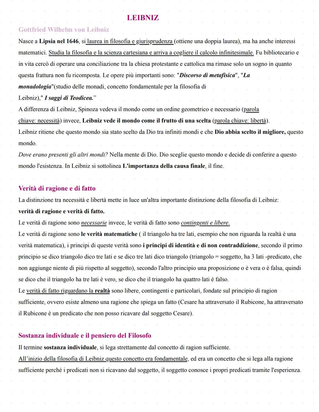 # LEIBNIZ
Gottfried Wilhelm von Leibniz
Nasce a Lipsia nel 1646, si laurea in filosofia e giurisprudenza (ottiene una doppia laurea), ma h