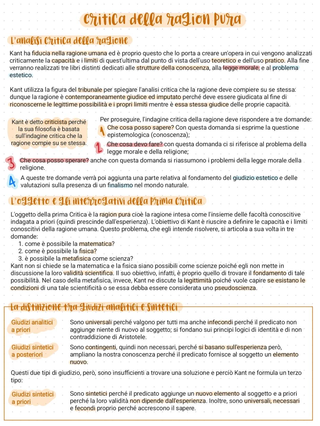 Immanuel Kant
L'Illuminismo per Kant
Kant considera l'Illuminismo come l'uscita dell'essere umano dallo stato di minorità cui egli stesso si