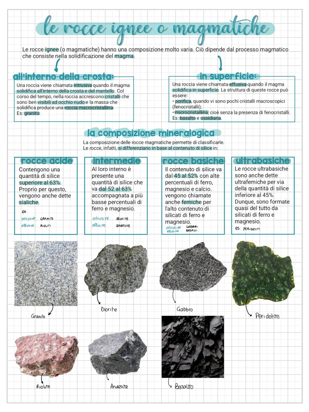 # i minerali
le rocce e i minerali
La scienza che studia i minerali è detta mineralogia.
È detto minerale una sostanza inorganica solida che