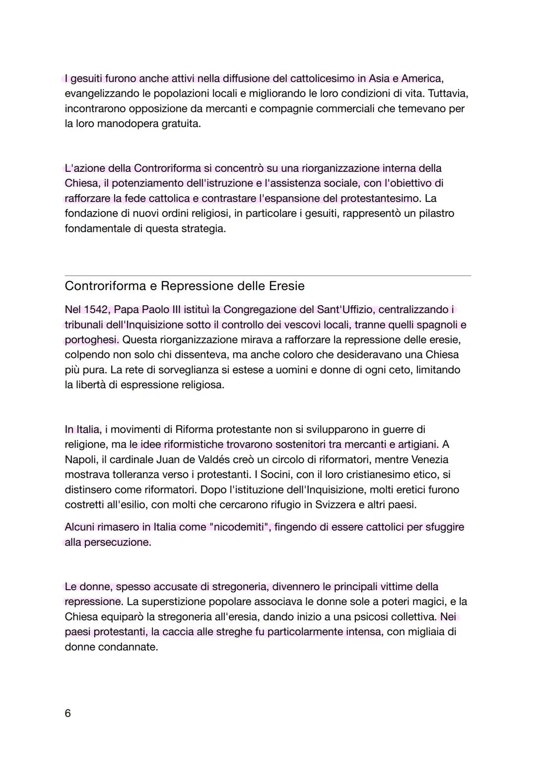 capitolo 14
La diffusione della riforma e la controriforma
cattolica
La Riforma protestante e la conseguente nascita di nuove Chiese prote