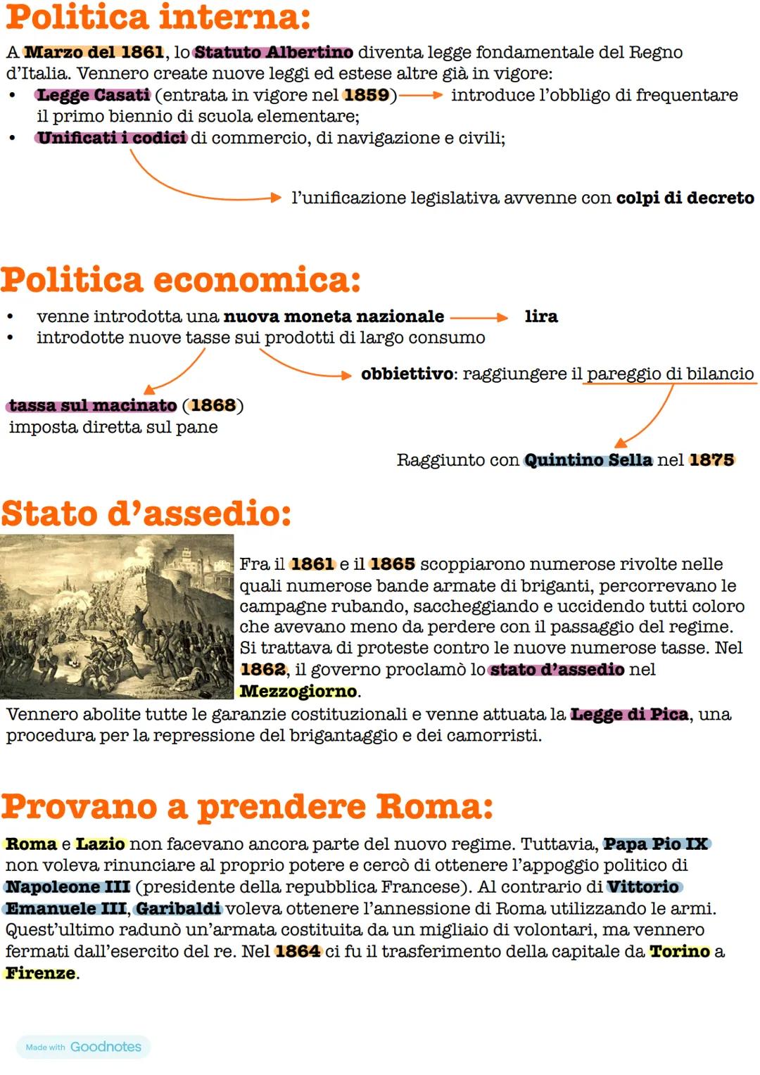 Unità d'italia:
Il 17 Marzo del 1861, il parlamento italiano proclama la nascita del Regno d'Italia
sotto la guida del re Vittorio Emanuele