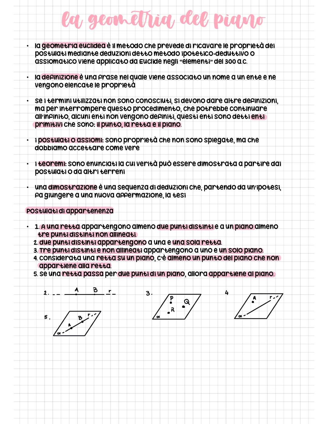 La geometria del piano