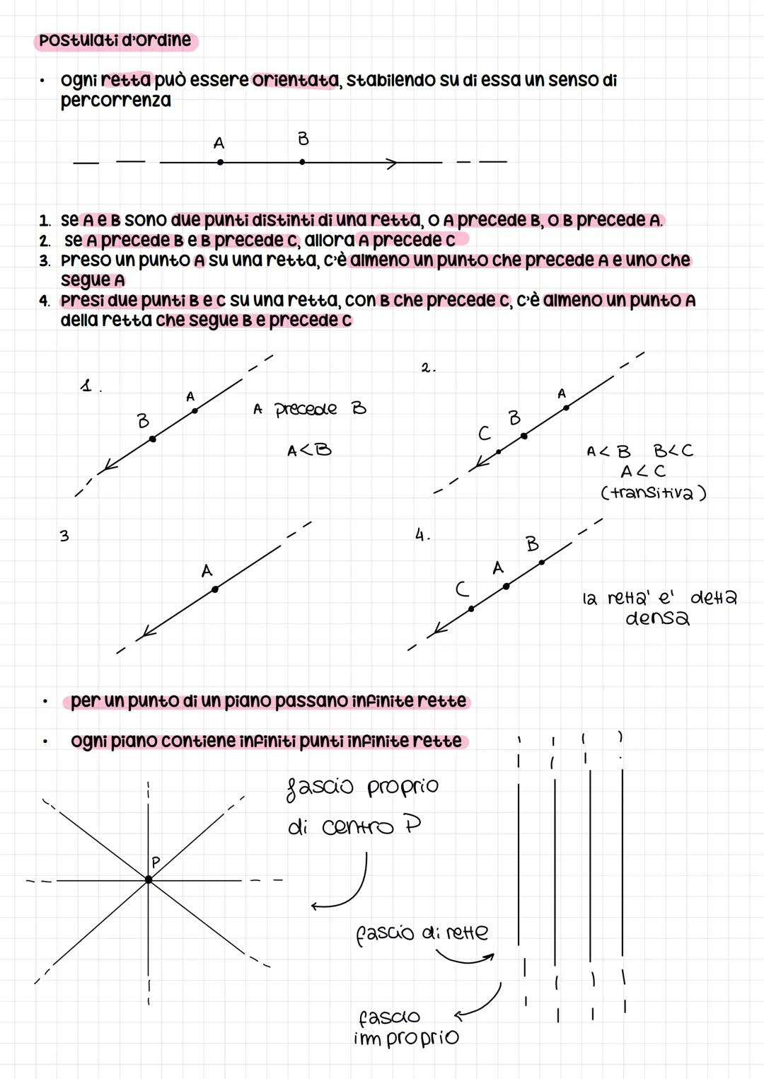 •
.
•
•
la geometria del piano
la geometria euclidea è il metodo che prevede di ricavare le proprietà dei
postulati mediante deduzioni detto