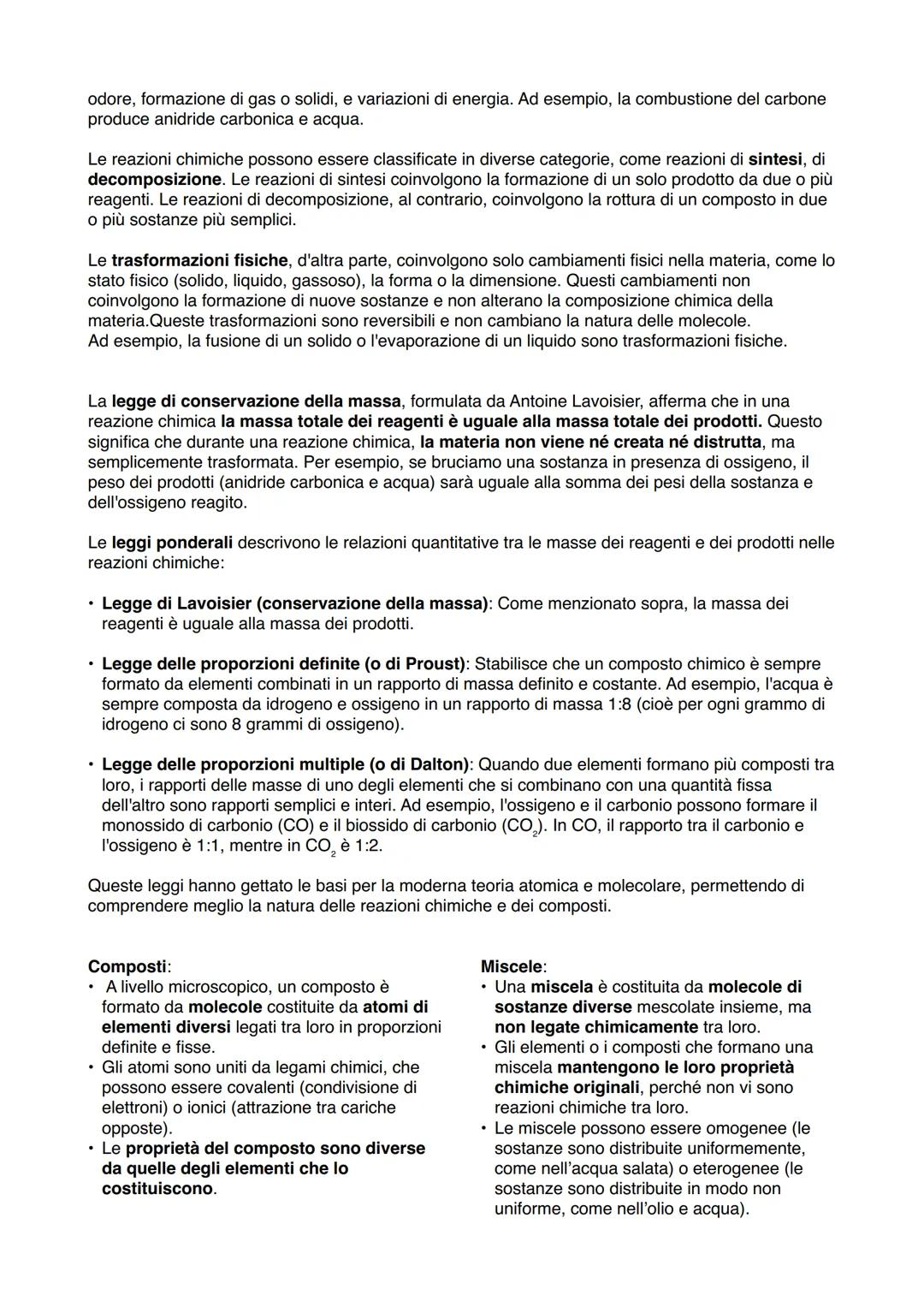 # Capitolo 5
Sostanze semplici: formate da un unico tipo di atomo. Le sostanze semplici o elementi sono
sostanze pure che non possono esser