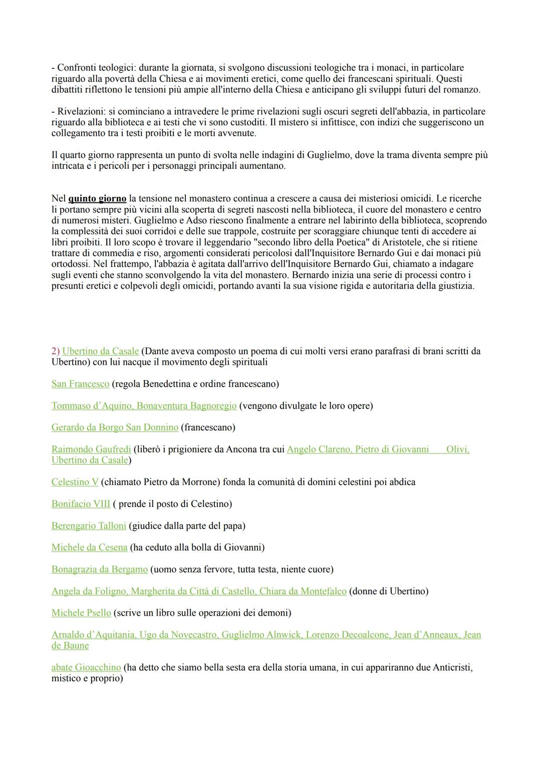 COMPITI VACANZE -ITALIANO-
IL NOME DELLA ROSA
1) Il primo giorno del romanzo "Il nome della rosa" di Umberto Eco si apre con l'arrivo di G