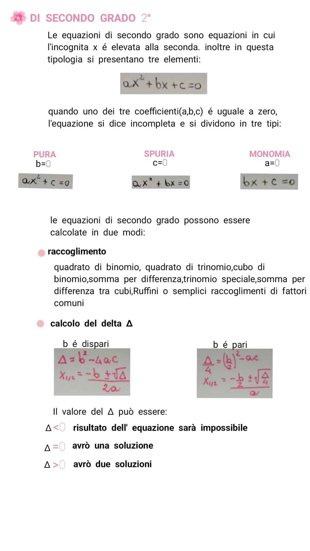 # Equazioni
Un'equazione é una relazione di uguaglianza
tra due espressioni contenenti una o più
variabili, dette incognite
Esse si divido