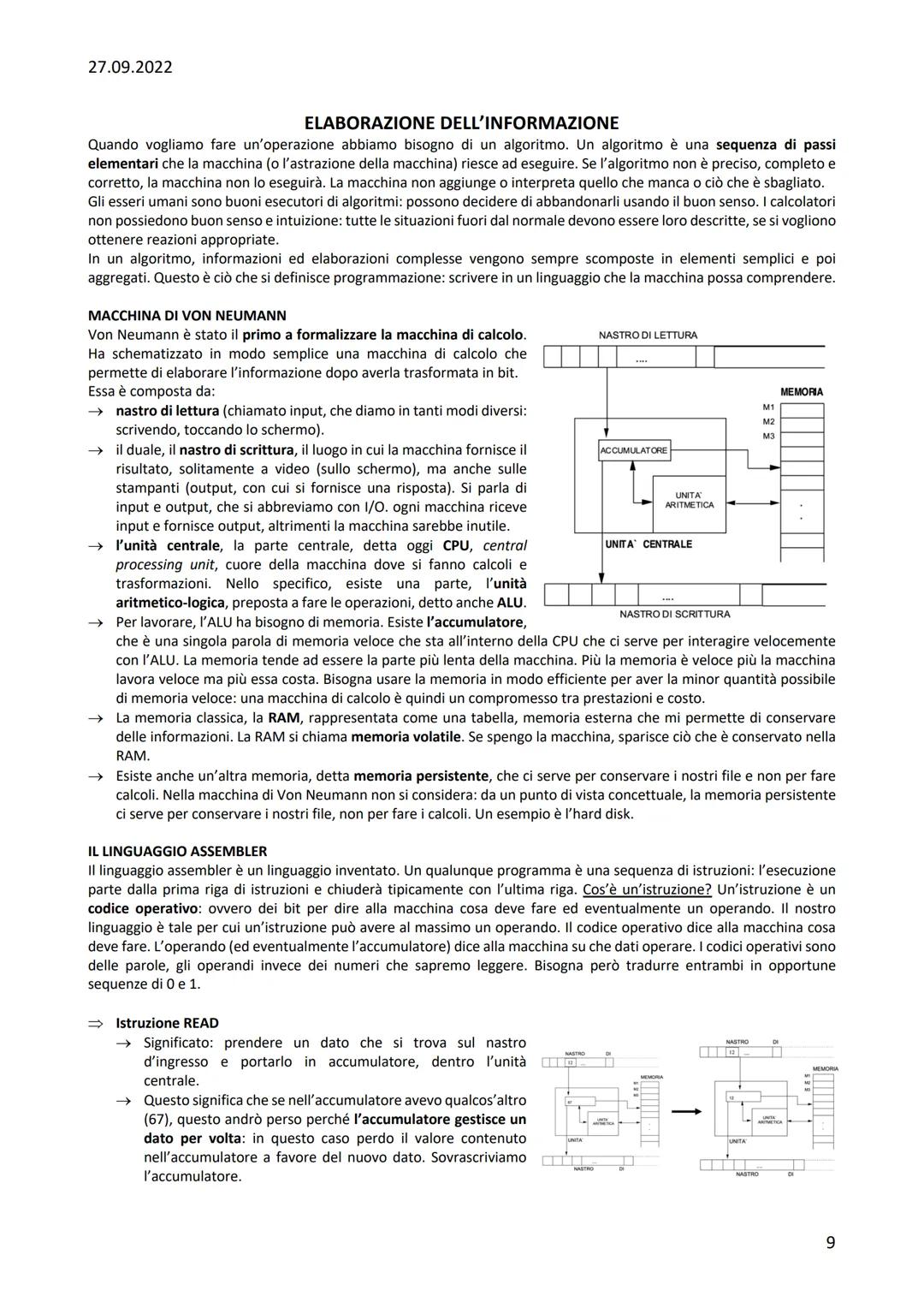 13/09/2022
FONDAMENTI DI INFORMATICA
L'informatica nasce con la guerra: è una disciplina moderna. L'informatica ci deve consentire di gestir