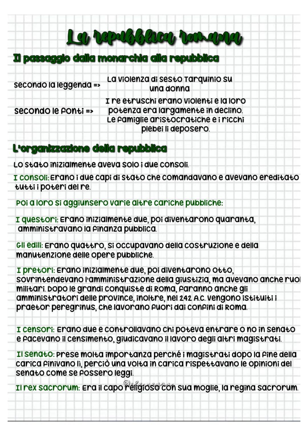 La repubblica rom evr
Il passaggio dalla monarchia alla repubblica
secondo la leggenda =
secondo le fonti =>
=>
La violenza di sesto Tarquin