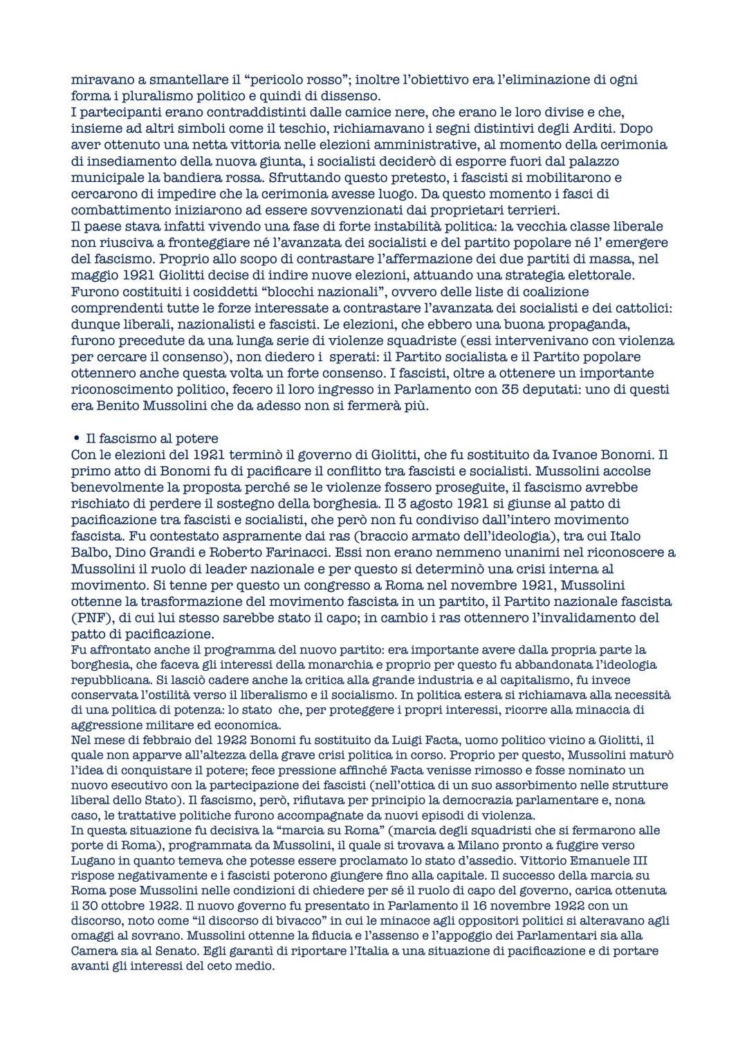# L'Italia dal dopoguerra al fascismo
* La crisi del dopoguerra
Nonostante l'Italia fosse risultata una delle potenze vincitrici, dopo l