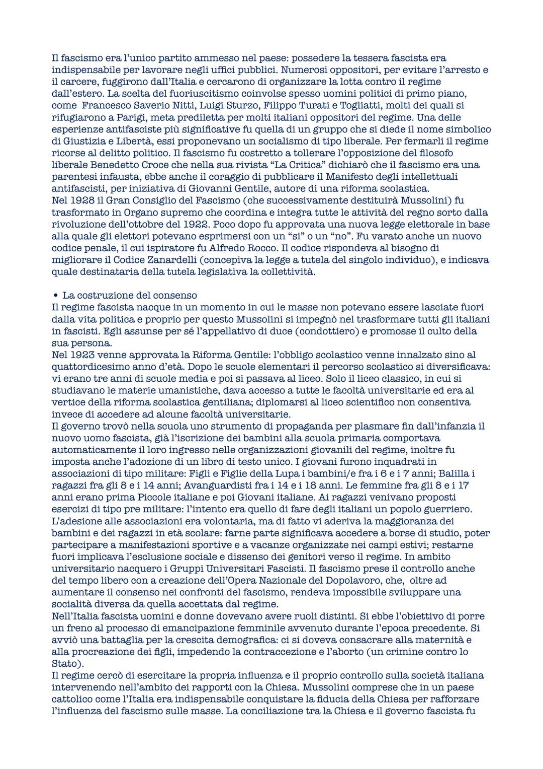 # L'Italia fascista
• La transizione dallo Stato liberale allo Stato fascista
Nel 1922 Benito Mussolini si trovò alla guida di un governo c