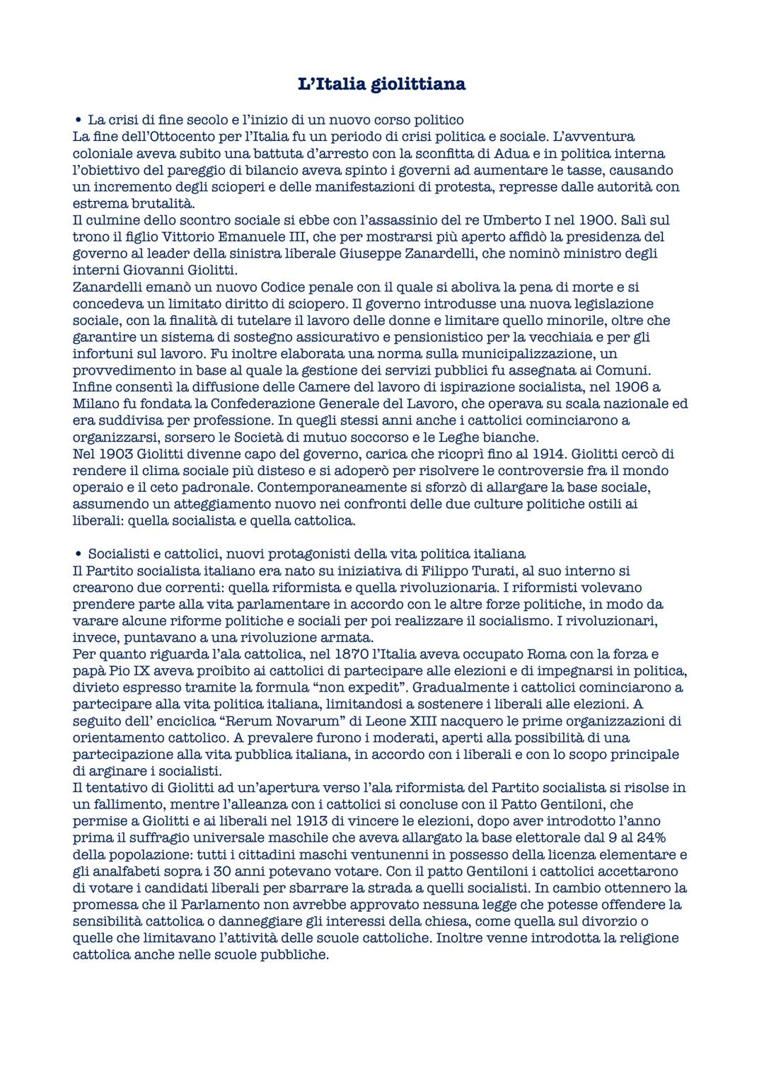 L’Italia giolittiana