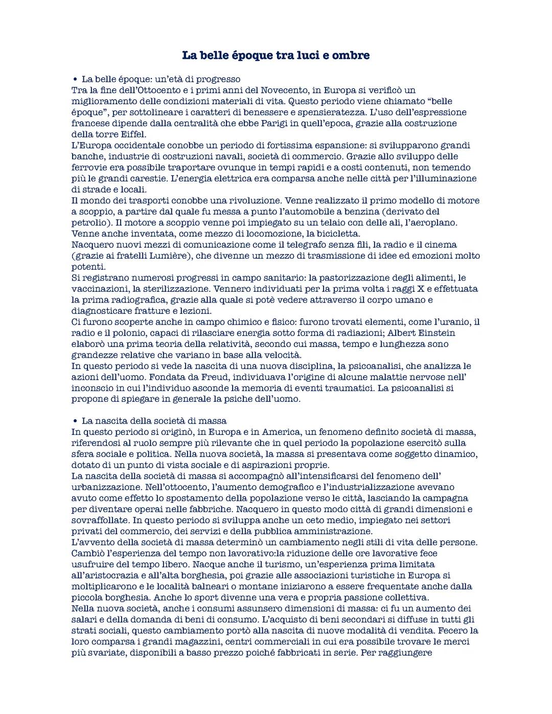 La belle epoque tra luci e ombre