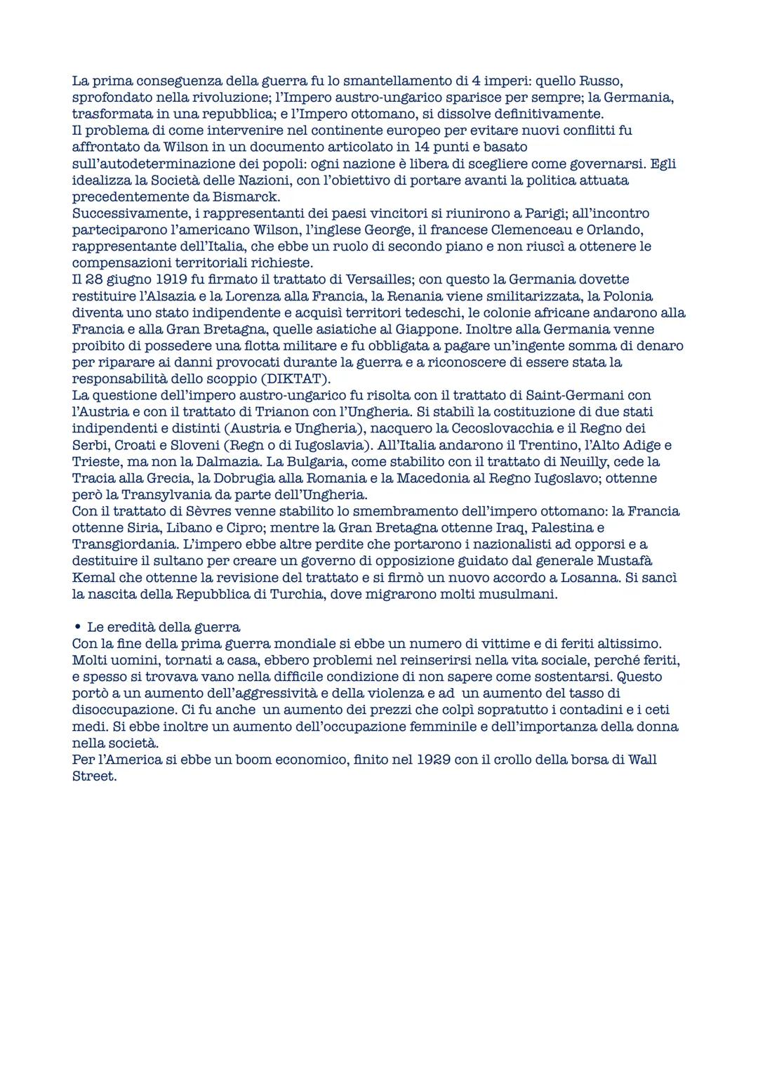 La Prima guerra mondiale
โข L'Europa alla vigilia della guerra
All'inizio del XX secolo, tra le potenze europee vi erano numerosi motivi di d