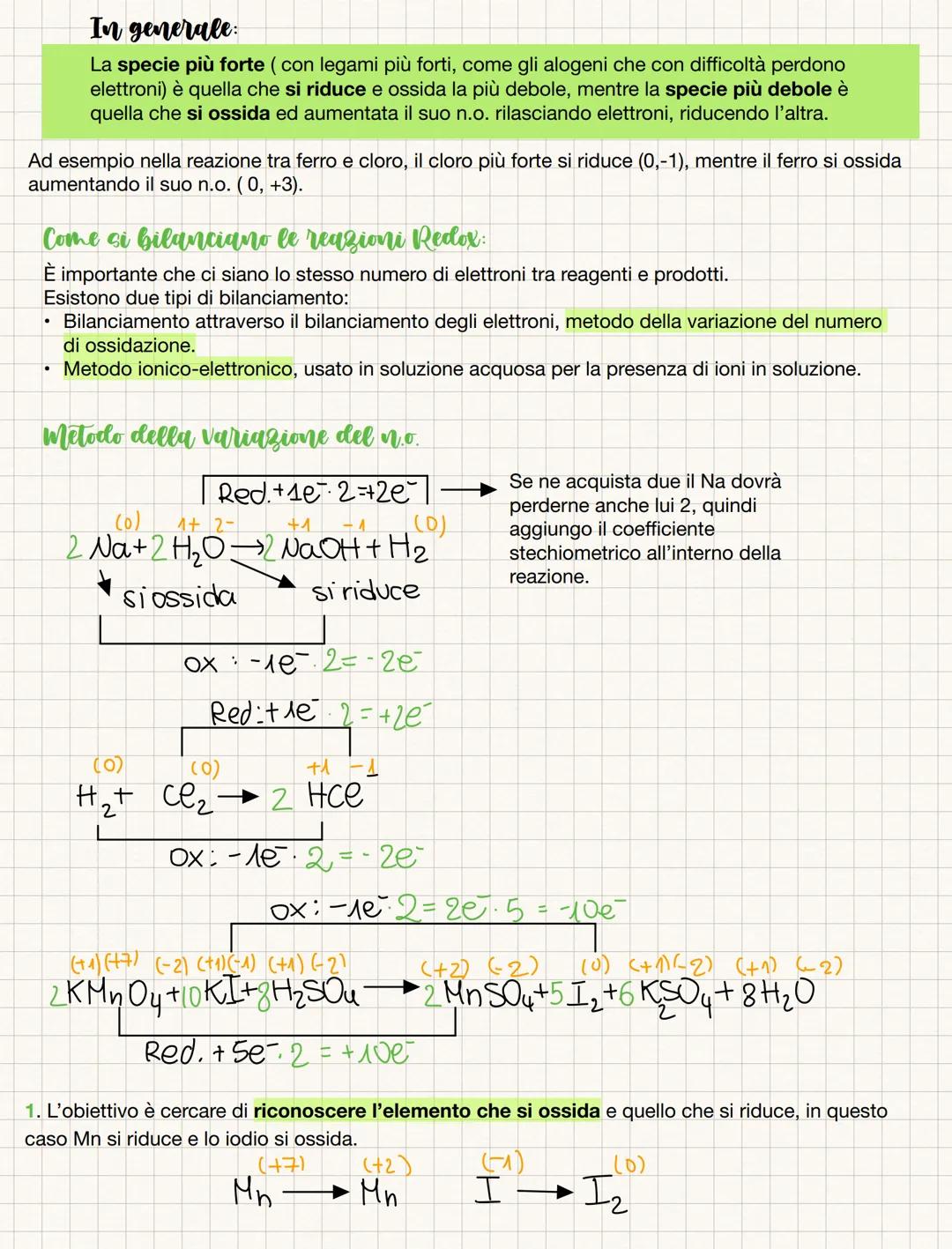 # Reazioni di ossido-riduzione
Il numero di ossidazione:
REDOX → ossidazione
riduzione → H₂PO₄⁻ +H⁺ → HPO₄²⁻ +H⁺ → PO₄³⁻ + H⁺
1+ 3 Numer