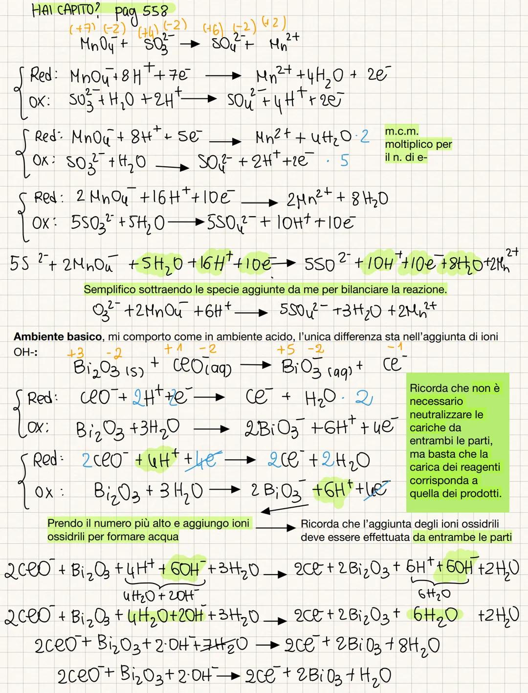 # Reazioni di ossido-riduzione
Il numero di ossidazione:
REDOX → ossidazione
riduzione → H₂PO₄⁻ +H⁺ → HPO₄²⁻ +H⁺ → PO₄³⁻ + H⁺
1+ 3 Numer