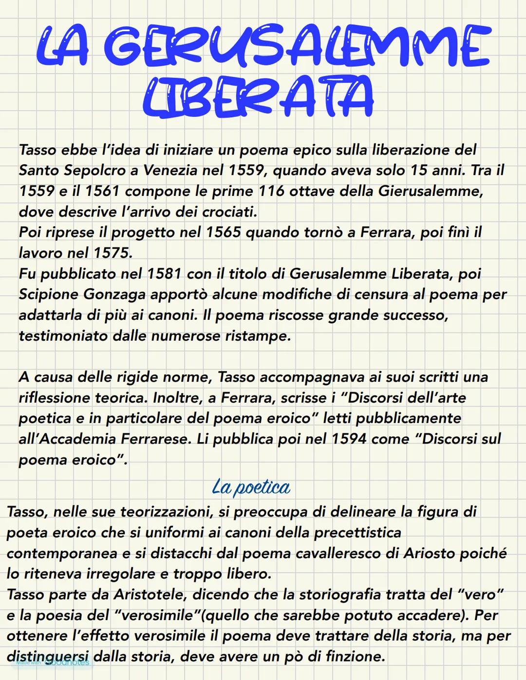 TORQUATO TASSO
La vita
Tornato Tasso nacque a Sorrento l'11 marzo del 1544. Nel 1577 ai
trasferรฌ con il padre (autore dell'Amadigi) alla cor