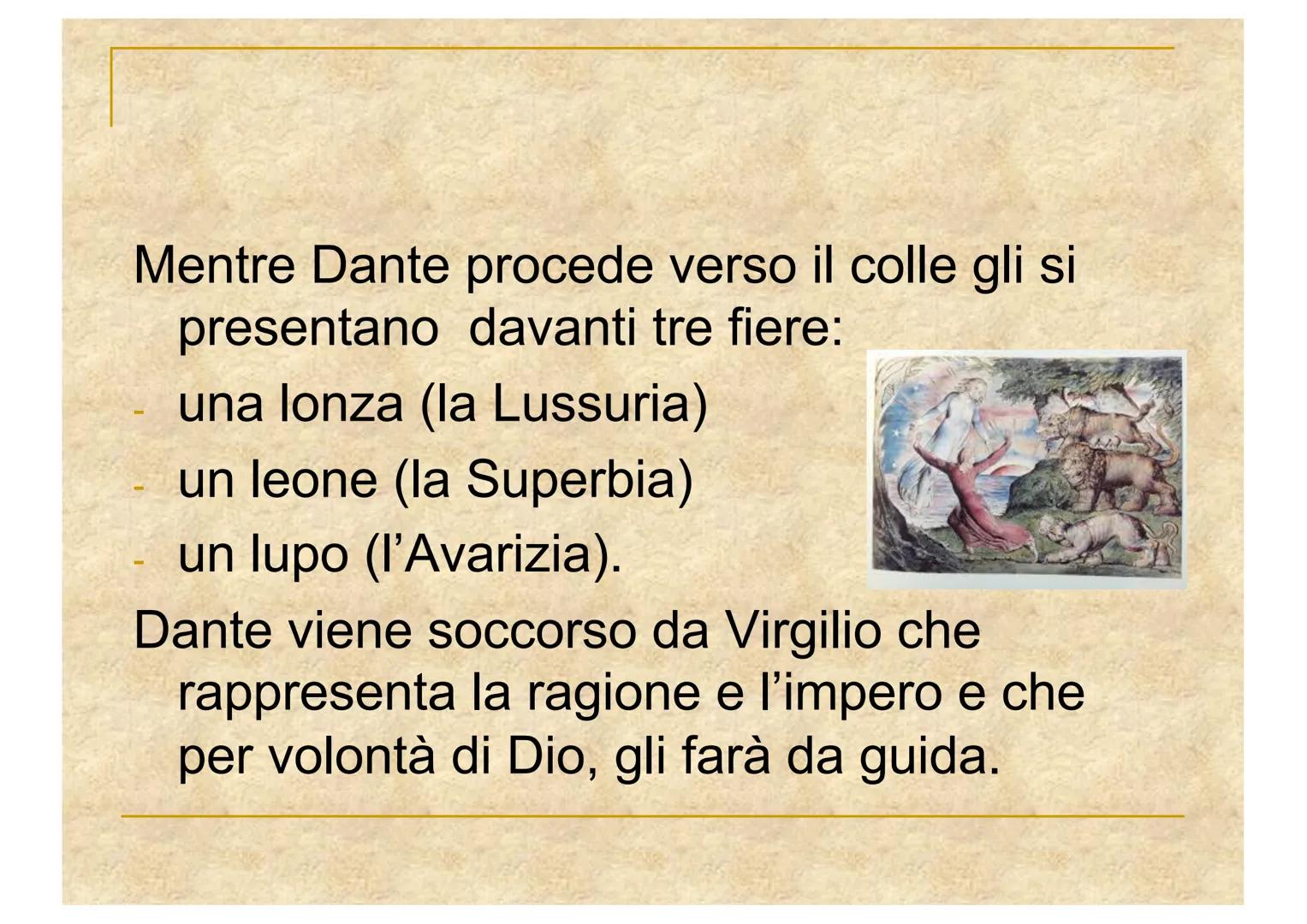 La Divina
Commedia
Di Dante Alighieri Struttura
La Divina Commedia è
- un poema allegorico e
didascalico
- scritta in 3 cantiche
(Inferno, P