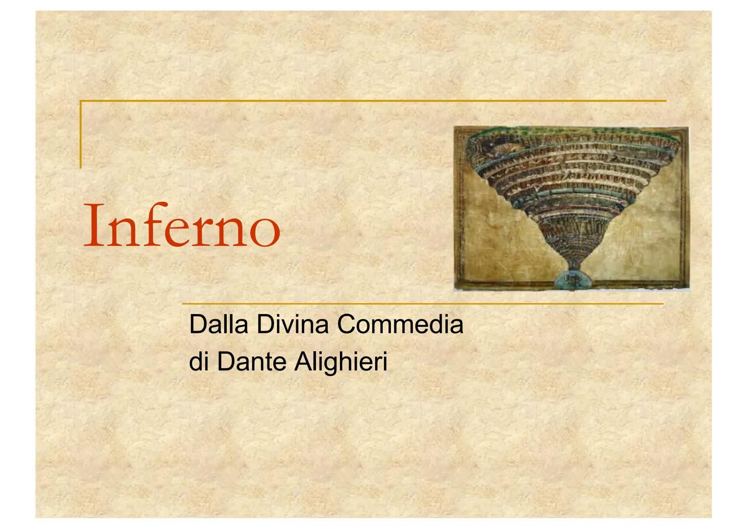 La Divina
Commedia
Di Dante Alighieri Struttura
La Divina Commedia è
- un poema allegorico e
didascalico
- scritta in 3 cantiche
(Inferno, P