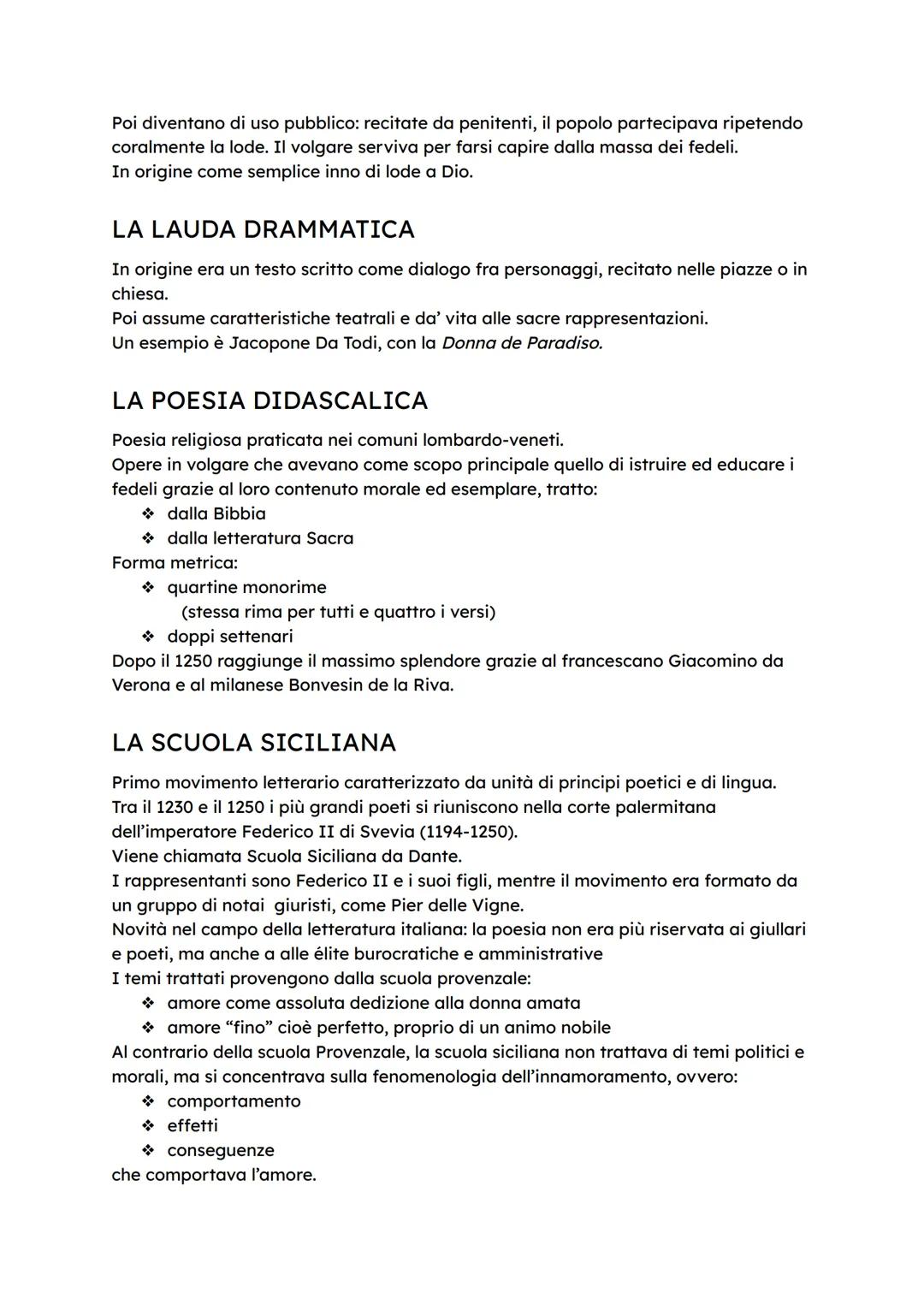 # POESIA REGIONALE
In Francia la poesia volgare si era sviluppata in un contesto culturale unitario
In Italia, fu invece condizionata dalla