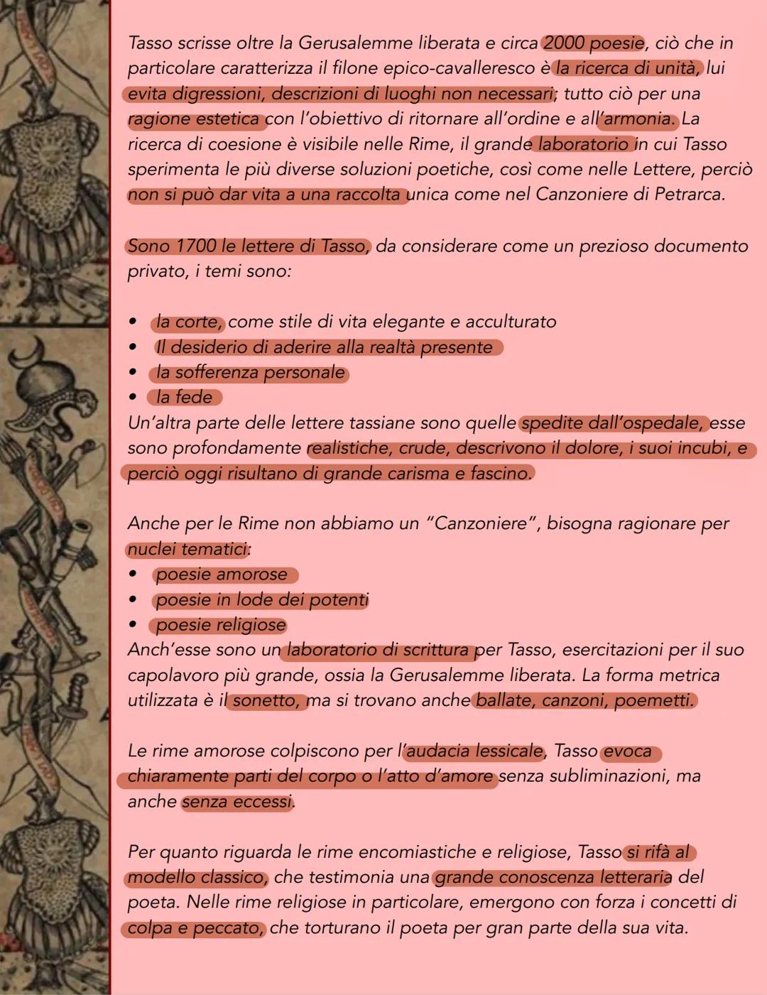 # Torquato Tasso
Torquato tasso nasce nel 1544, suo padre è anch'esso un poeta e per
questo motivo soggiorna nelle più importanti città d'I