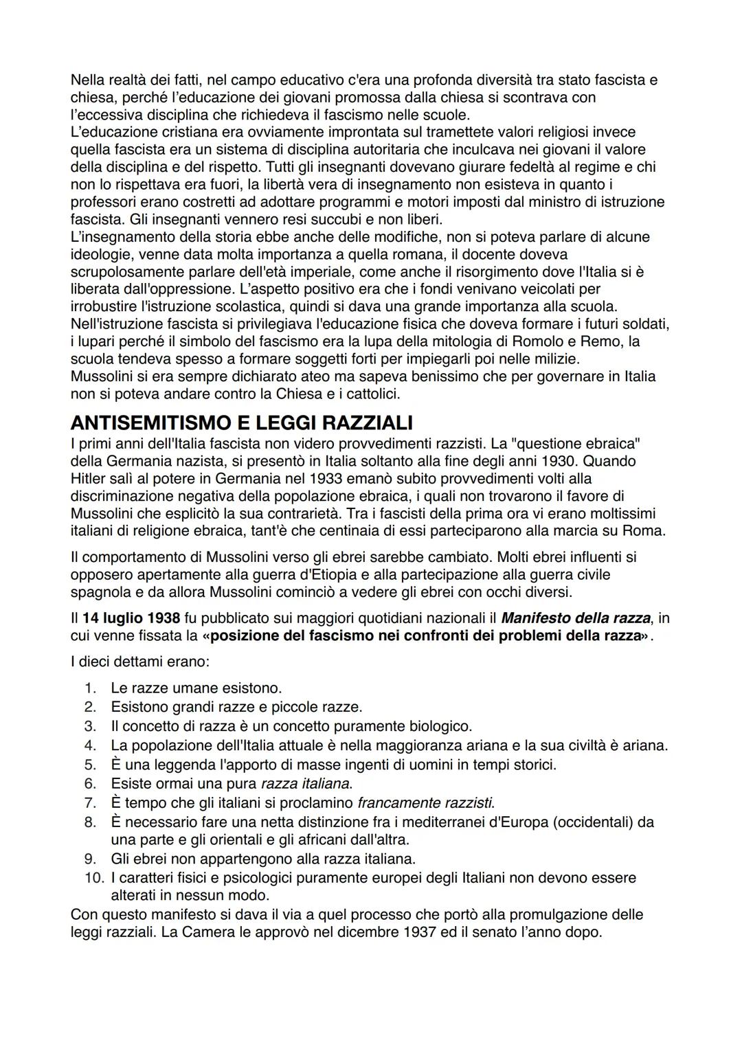 # ASCESA DEL FASCISMO IN ITALIA
Il fascismo è stato definito un "totalitarismo imperfetto" perché Mussolini deve fare conto con altri
due p