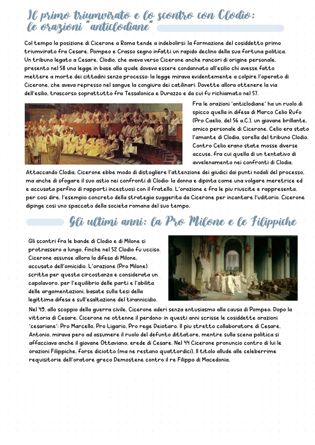 Cicerone
Cicerone fu uno dei massimi protagonisti delle vicende storiche,
politiche e culturali della Roma del I secolo a.C. La sua instanca