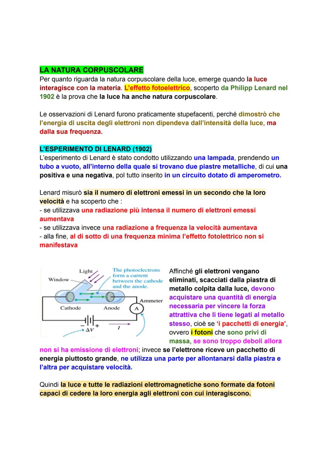 # CAP 9: LA STRUTTURA DELL'ATOMO
la luce
La luce è in realtà un fenomeno della fisica, inoltre è studiato da una disciplina
della scienza,
