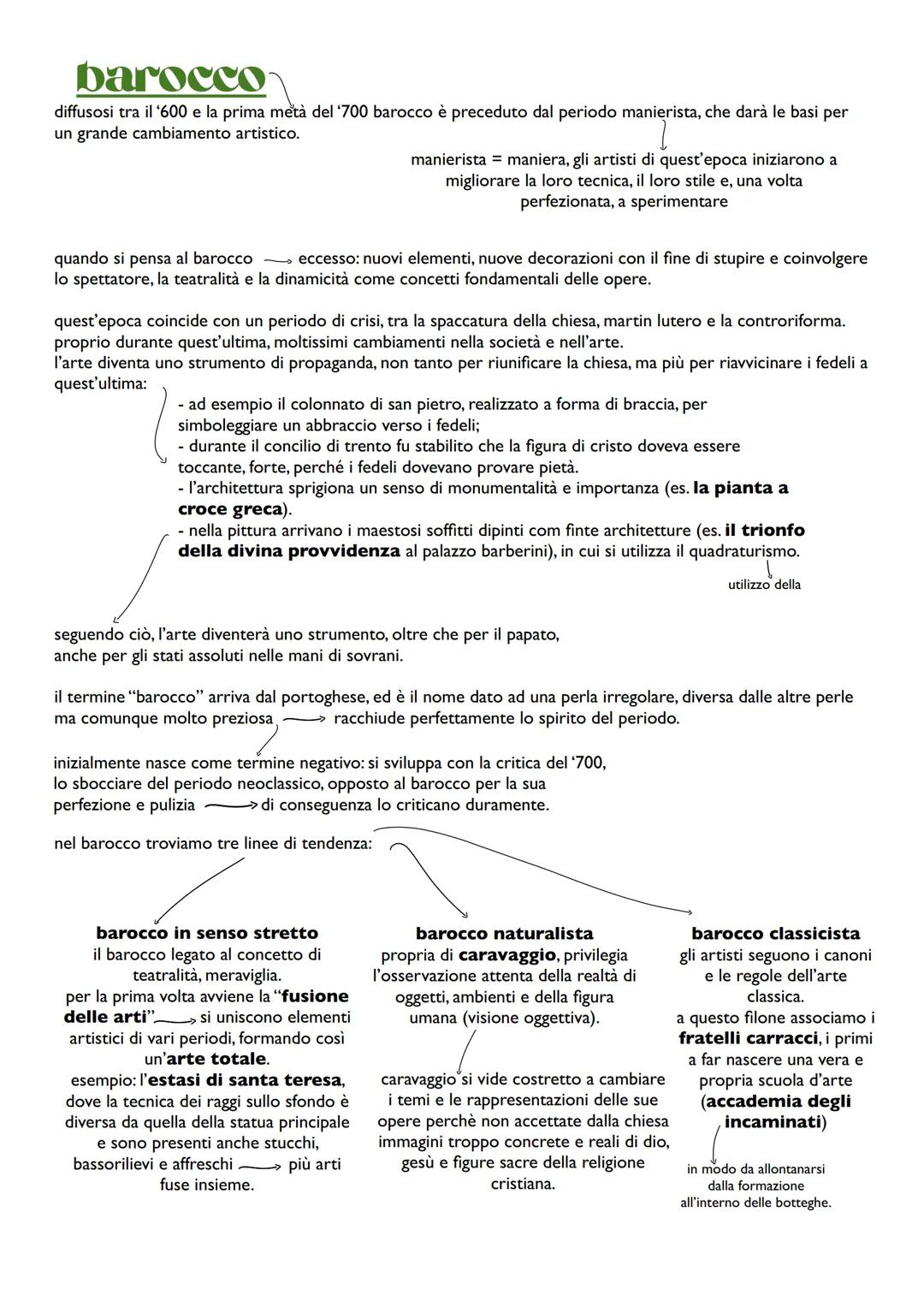barocco
diffusosi tra il '600 e la prima metà del '700 barocco è preceduto dal periodo manierista, che darà le basi per
un grande cambiament