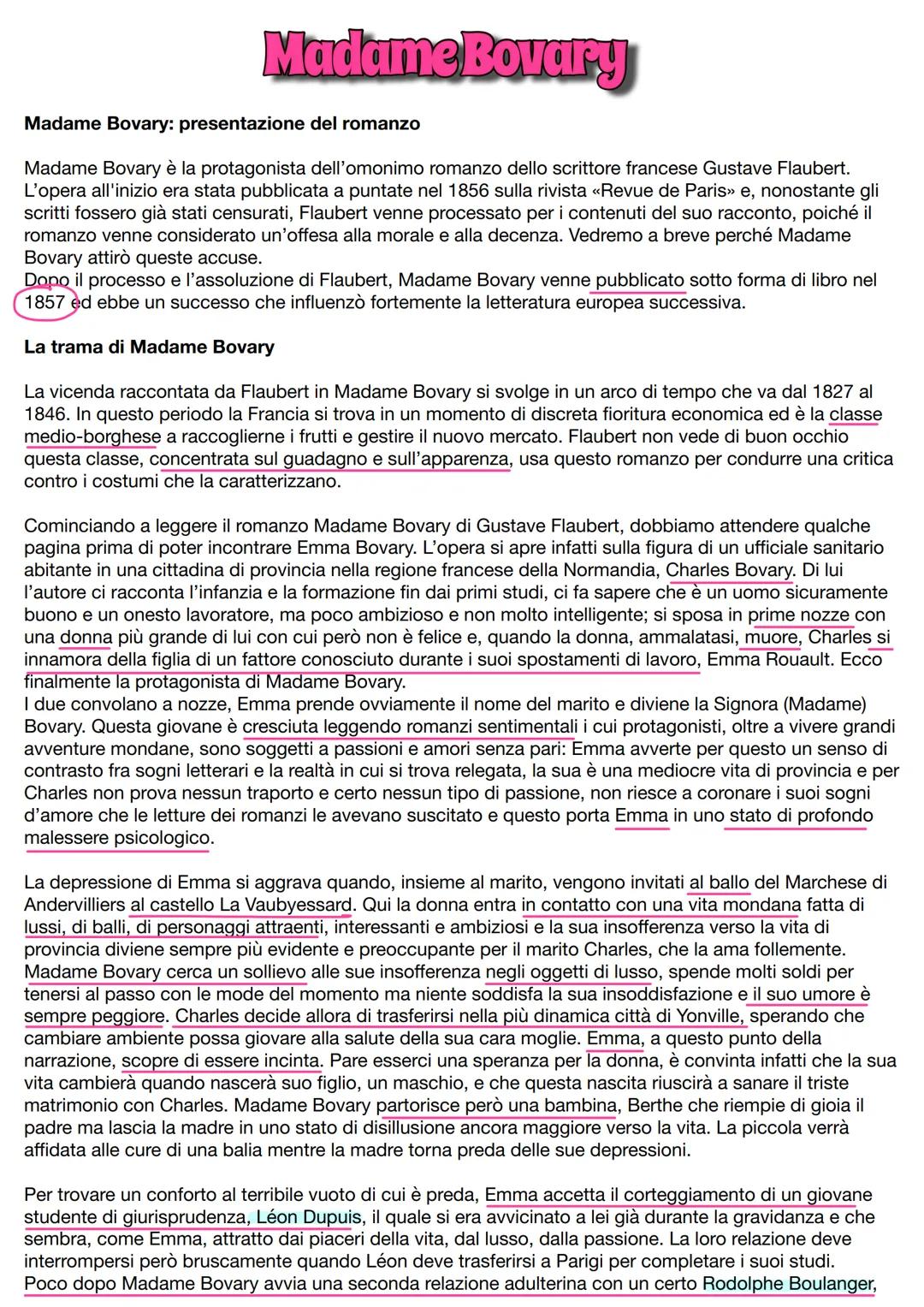 # Madame Bovary
Madame Bovary: presentazione del romanzo
Madame Bovary è la protagonista dell'omonimo romanzo dello scrittore francese Gus