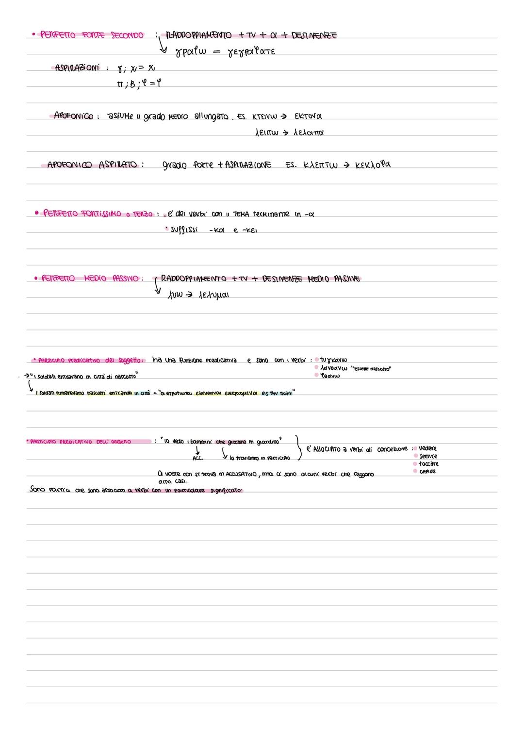Preparazione all'interrogazione di greco
1) IL PRONOME
• PERSONALE:
εγώ συ
εμου σου
εμοι 60
εμε σε
ήμεις (ποι) υμεις (ναι)
ήμων υμων
ημιν
