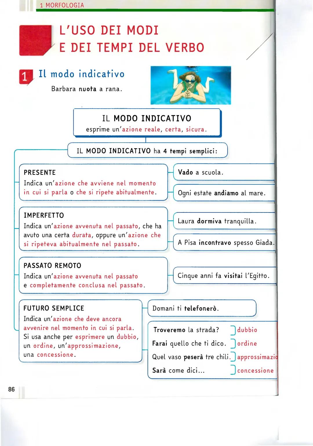 70
# 5
# IL VERBO
1 Che cos'รจ il verbo
Paolo mangia una mela.
Il verbo indica un'azione
compiuta dal soggetto (Paolo).
Il leone รจ stato