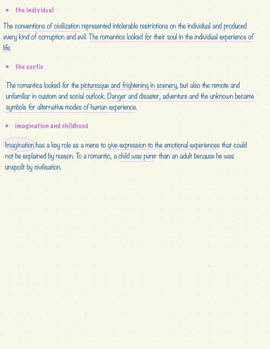 P.196.
Romanticism
Romantic →Certain ideas attitudes that arose as a reaction to the early 18th century. These
idea were created by a sense