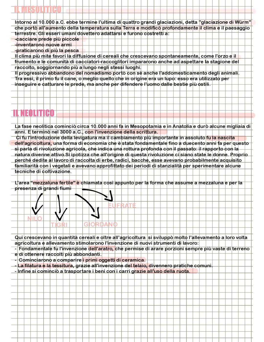 Mesolitico e Neolitico