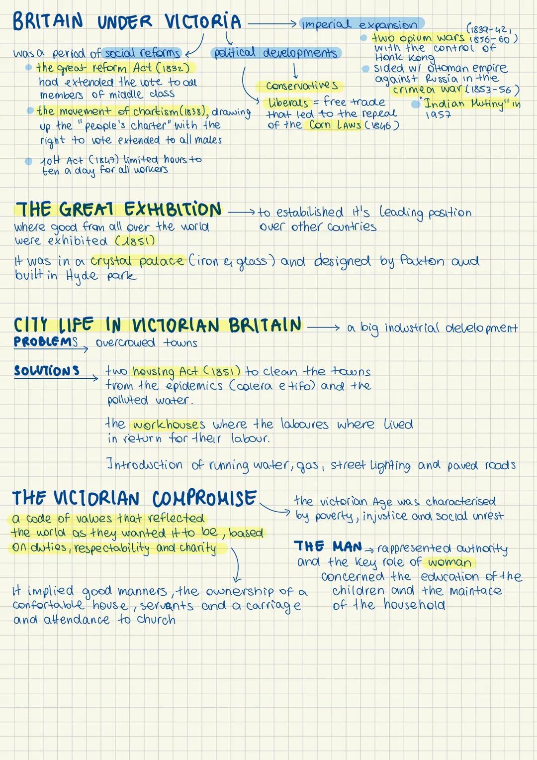 # BRITAIN UNDER VICTORIA
was a period of social reforms
- the great reform Act (1832)
had extended the vote to all
members of middle class
-