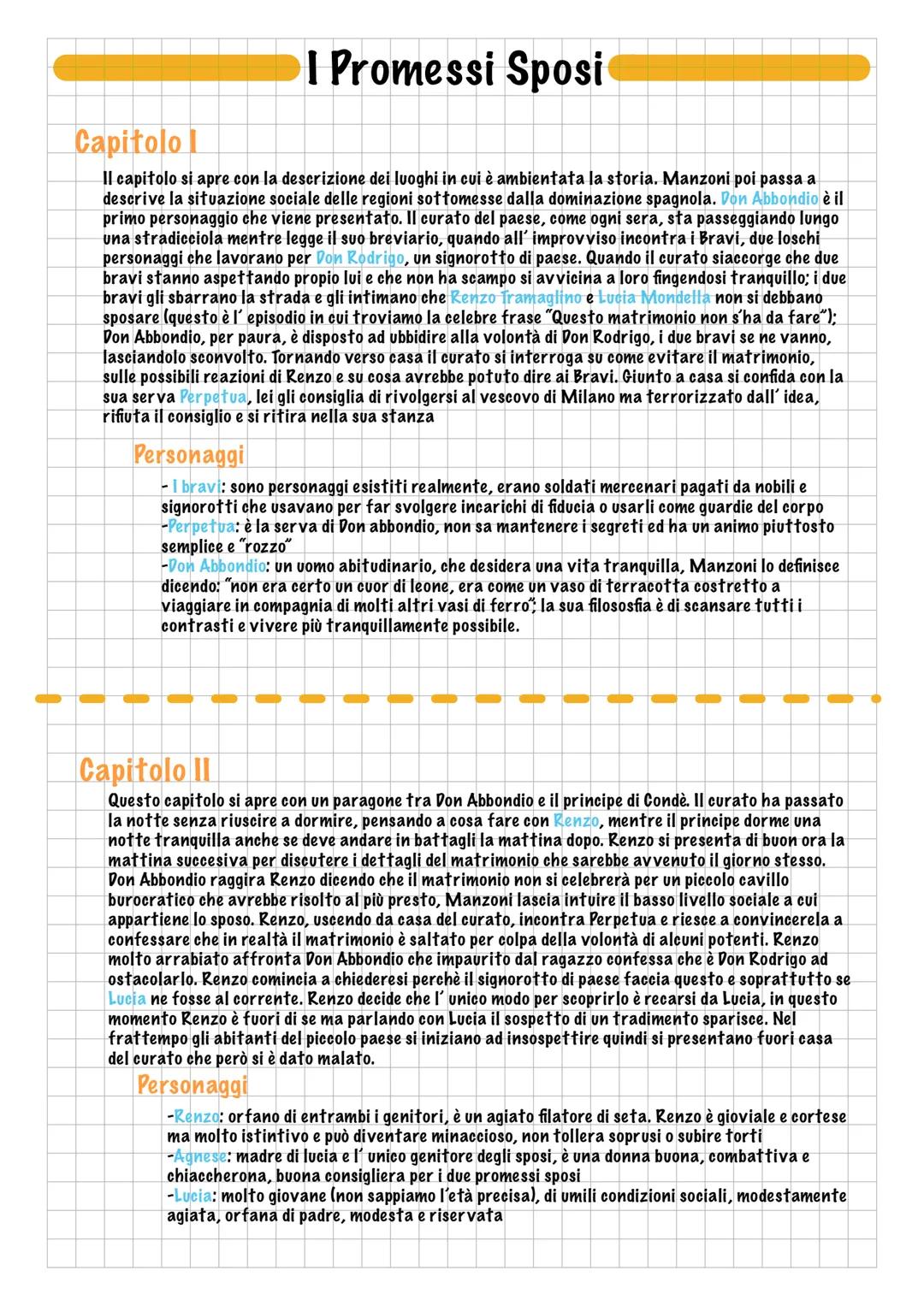 # I Promessi Sposi
Capitolo I
Il capitolo si apre con la descrizione dei luoghi in cui è ambientata la storia. Manzoni poi passa a
descriv