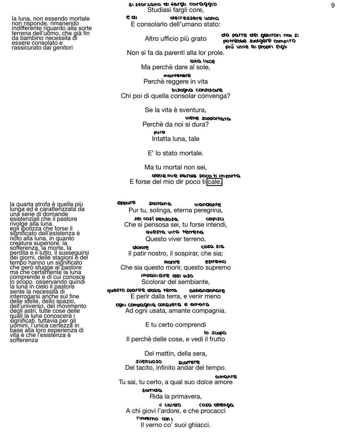 Linfinito- →Composto a Recanati nel 1819 e pubblicato per la prima volta, con altri idilli, nel 1825.
metro: ende casillabo sciolto
15 versi