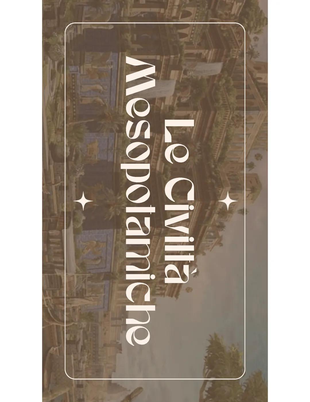 Civiltà Mesopotamiche