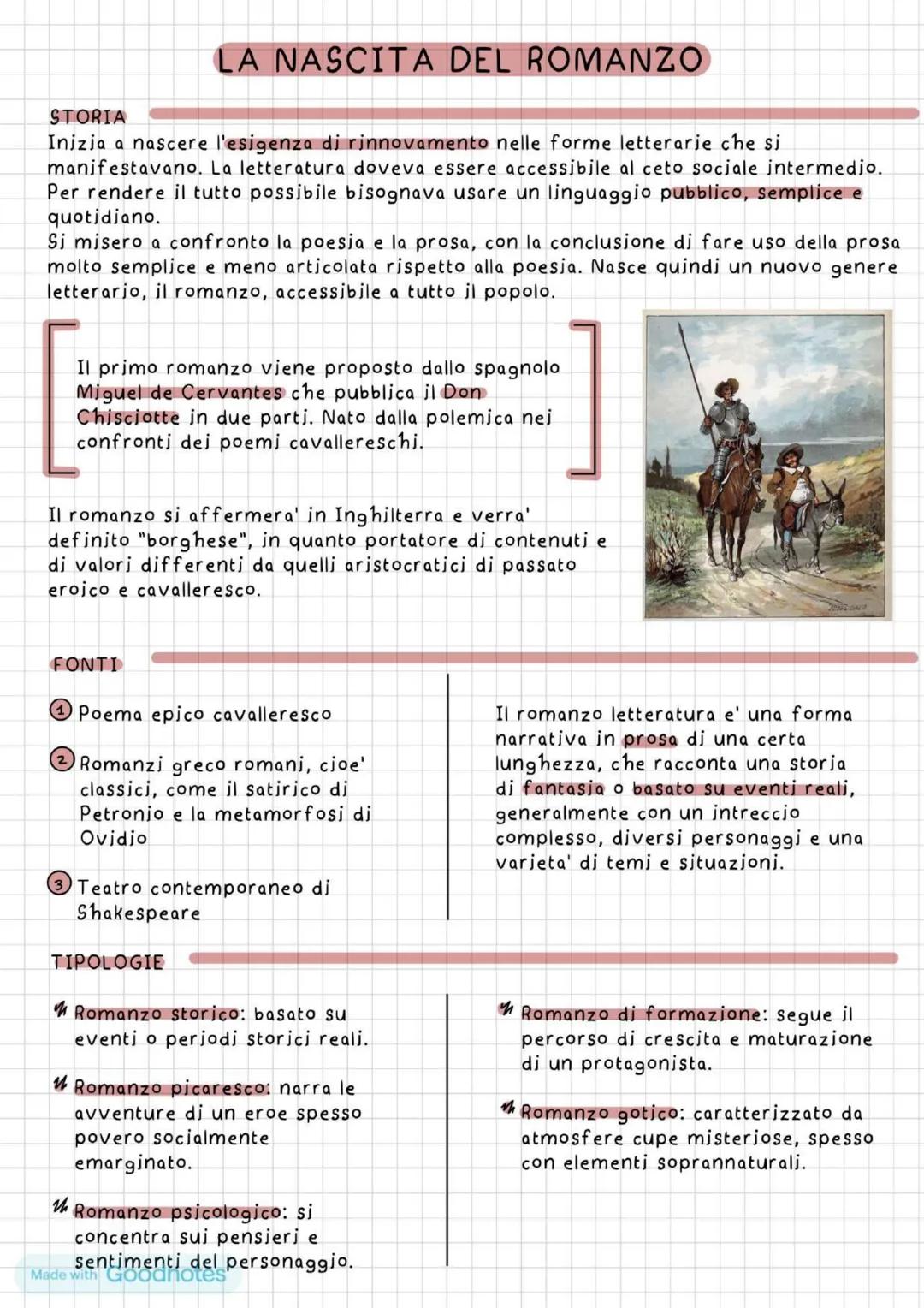 # LA NASCITA DEL ROMANZO
STORIA
Inizia a nascere l'esigenza di rinnovamento nelle forme letterarie che si
manifestavano. La letteratura do
