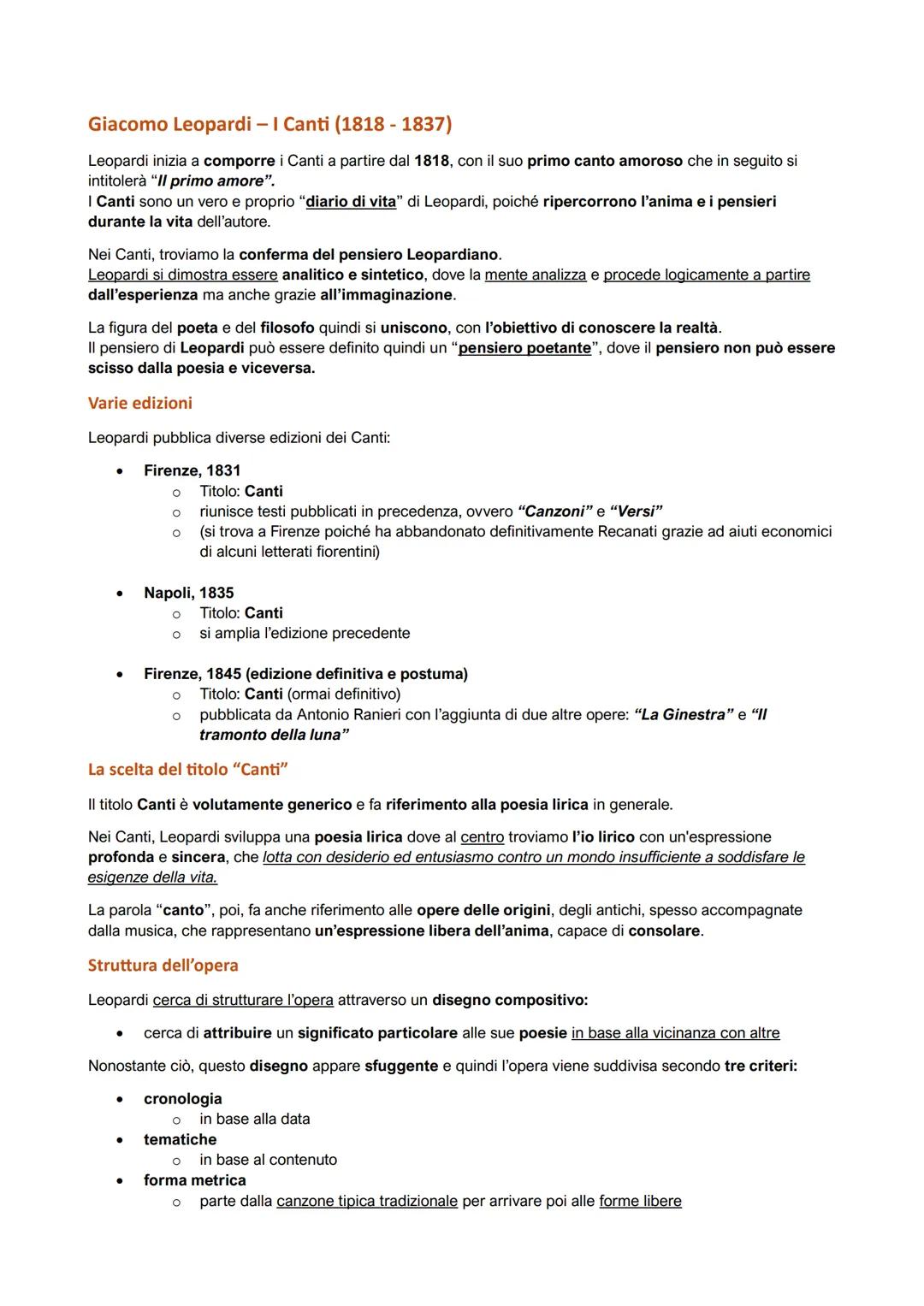 Giacomo Leopardi - Lo Zibaldone
Lo Zibaldone è un insieme di appunti, note, pensieri e riflessioni scritte dal 1817 al 1832. Grazie ad esso