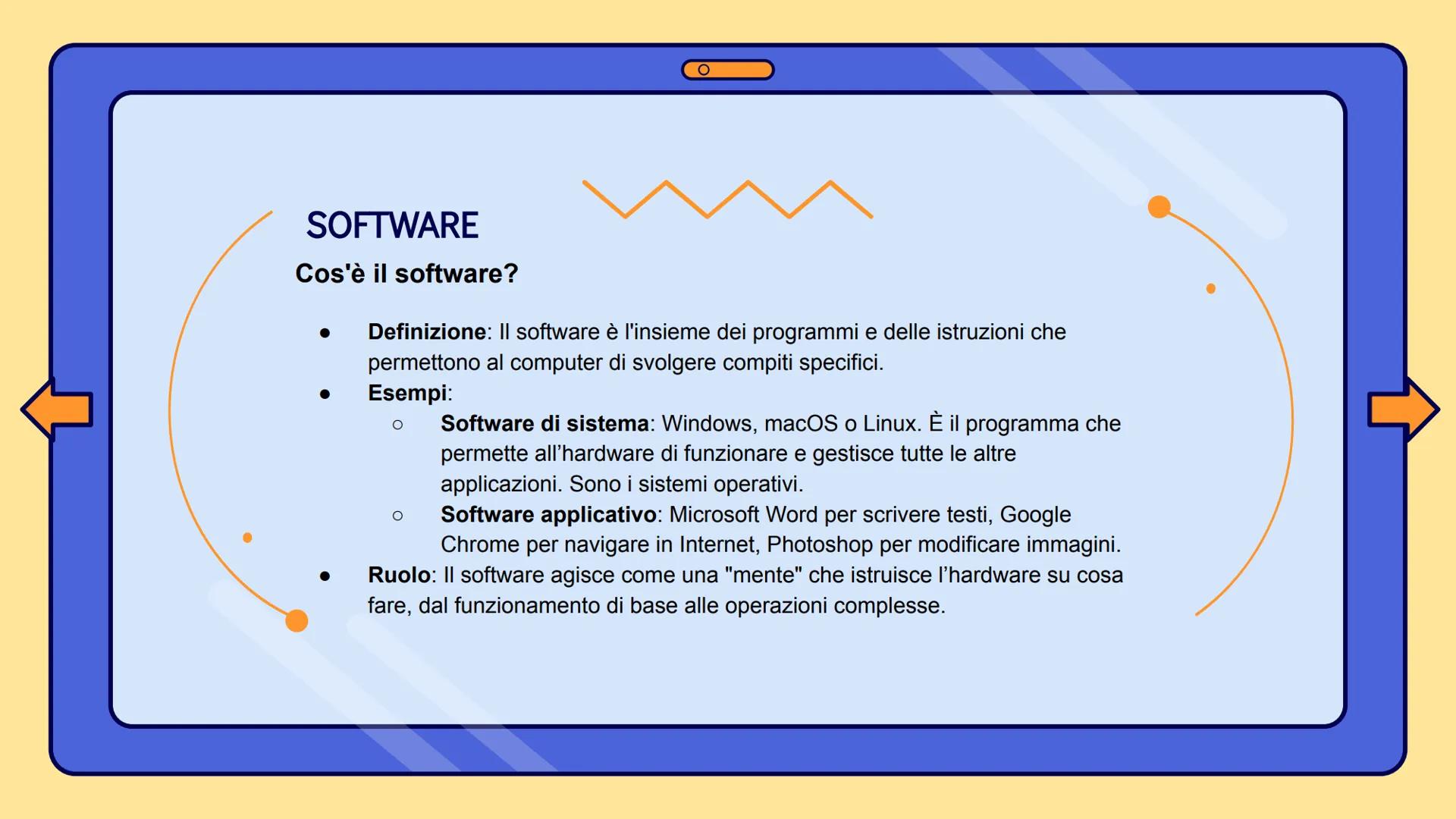 UDA1: L'INFORMATICA
BASI INFORMATICA E COMPONENTI DI UN
COMPUTER La logica sequenziale: Input, Elaborazione, Output
•
Input: È l'inserimento
