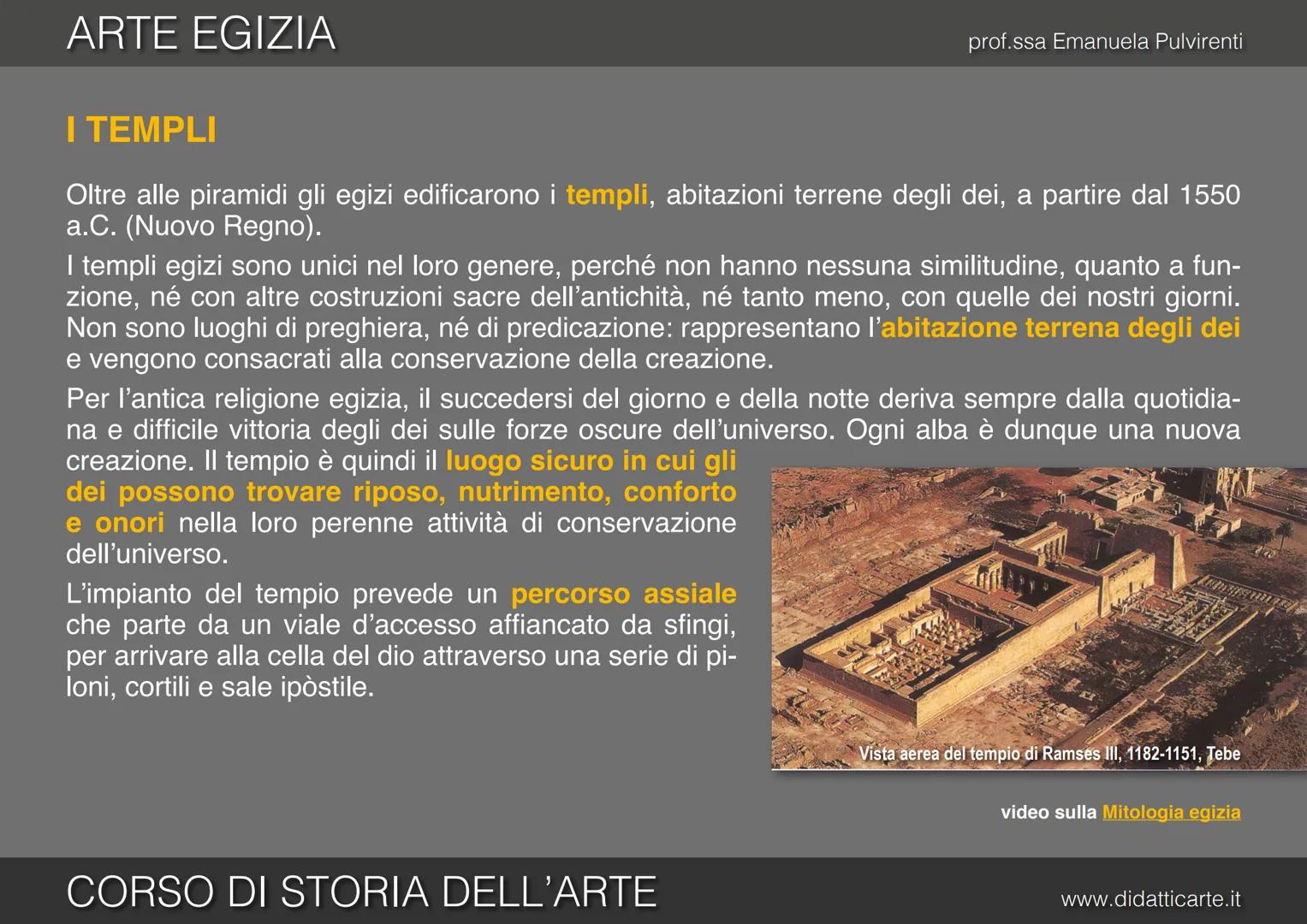 prof.ssa Emanuela Pulvirenti
3. ARTE EGIZIA
CORSO DI STORIA DELL'ARTE
www.didatticarte.it # ARTE EGIZIA
# GRANDI OPERE PER L'OLTRETOMBA