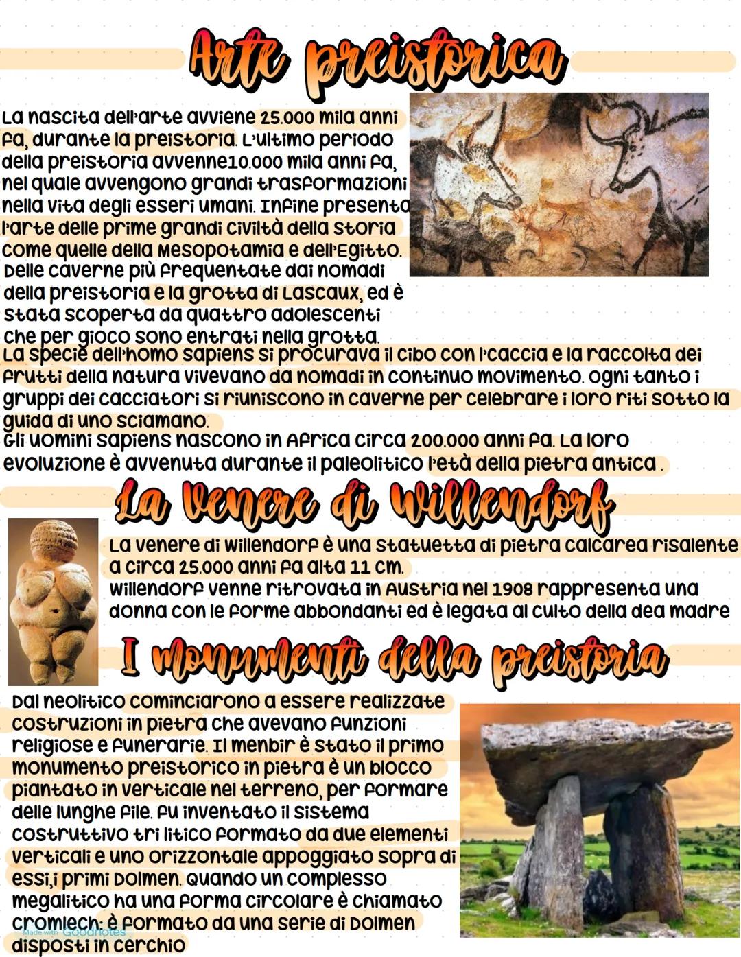 # Arte preistorica
La nascita dell'arte avviene 25.000 mila anni
fa, durante la preistoria. L'ultimo periodo
della preistoria avvenne10.000