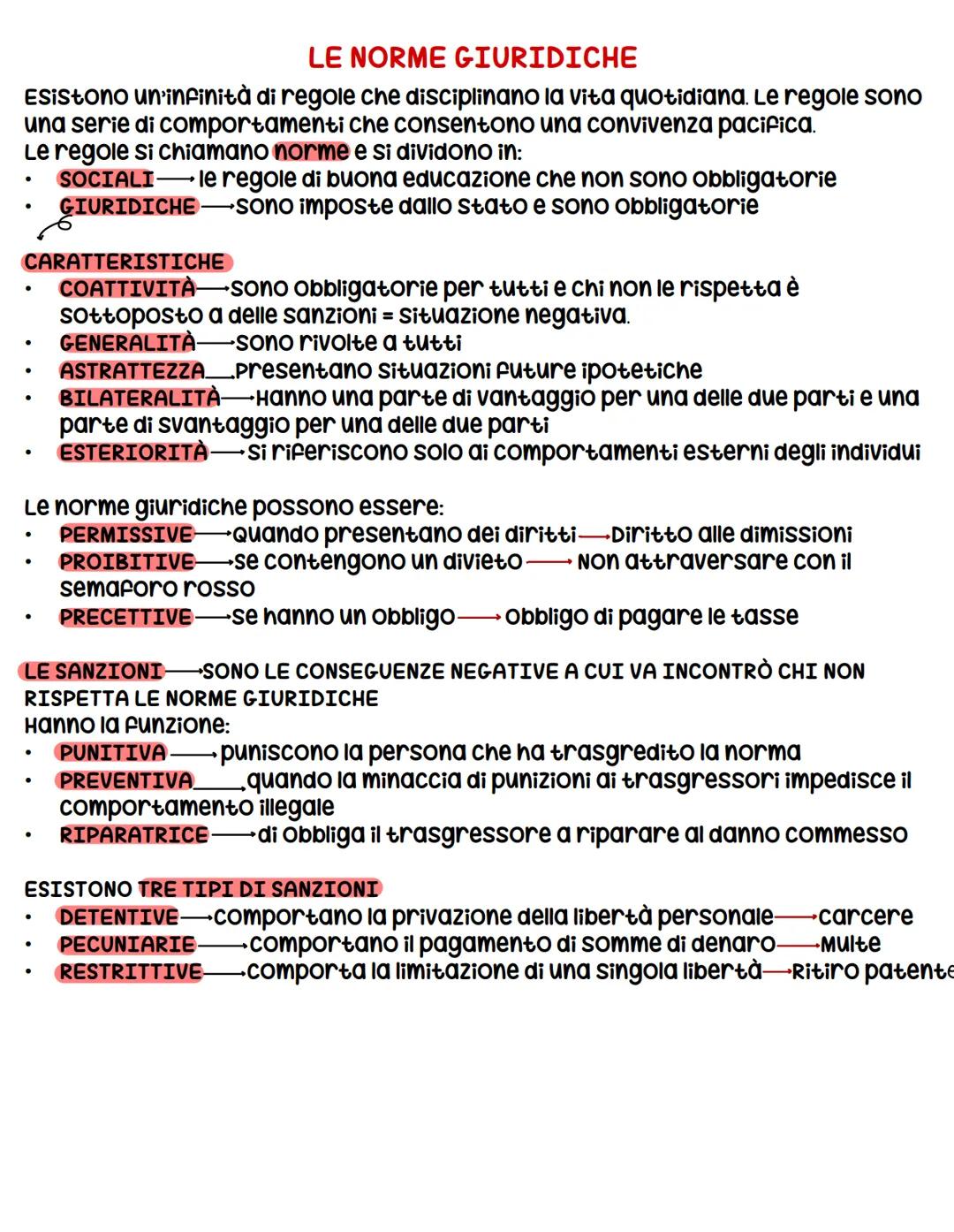LE NORME GIURIDICHE
Esistono un'infinità di regole che disciplinano la vita quotidiana. Le regole sono
una serie di comportamenti che consen